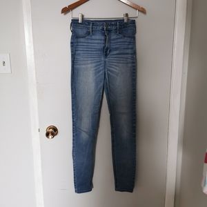 Light blue high waist skinny jeans